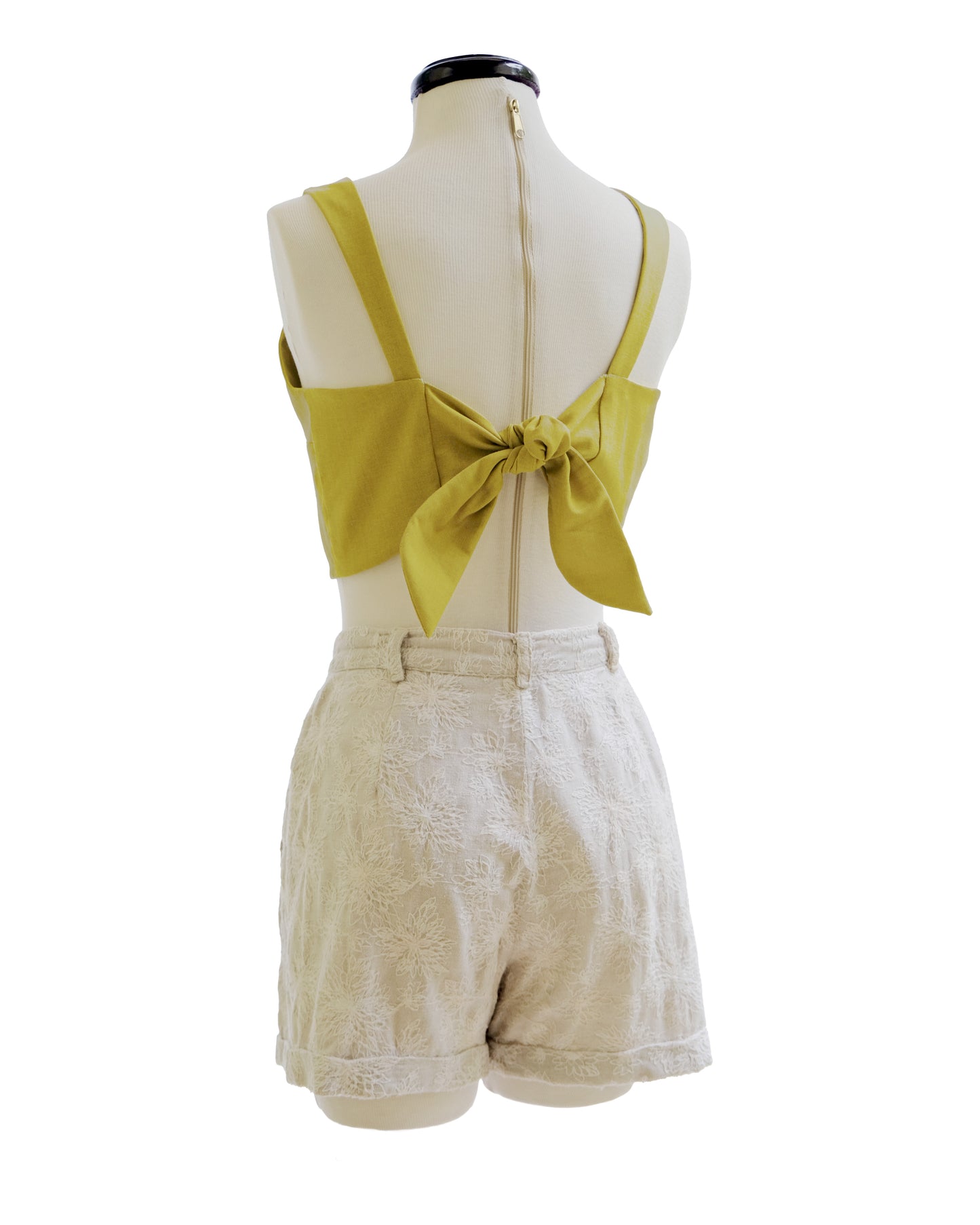 Daisy Top- Hand embroided with glass beads