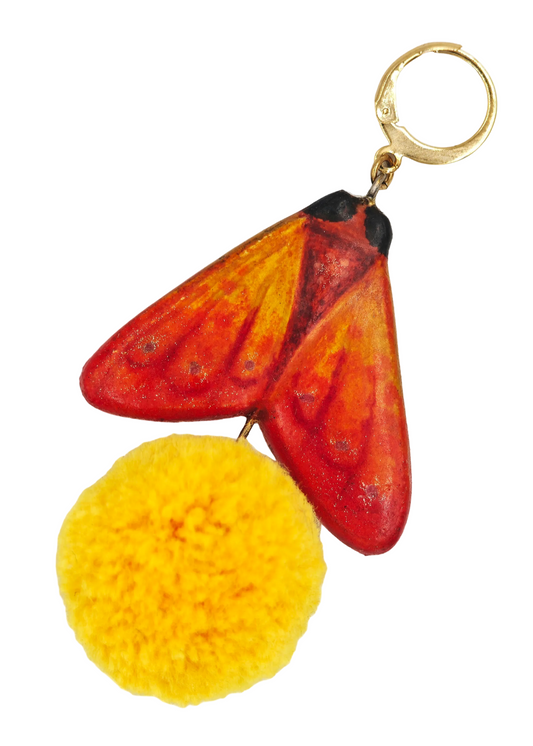 Handmade Moth air-dry clay earrings