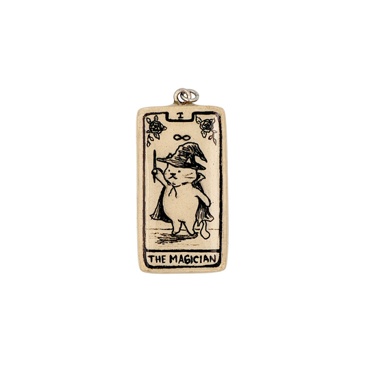 Air-dry clay Tarot charm: The Magician