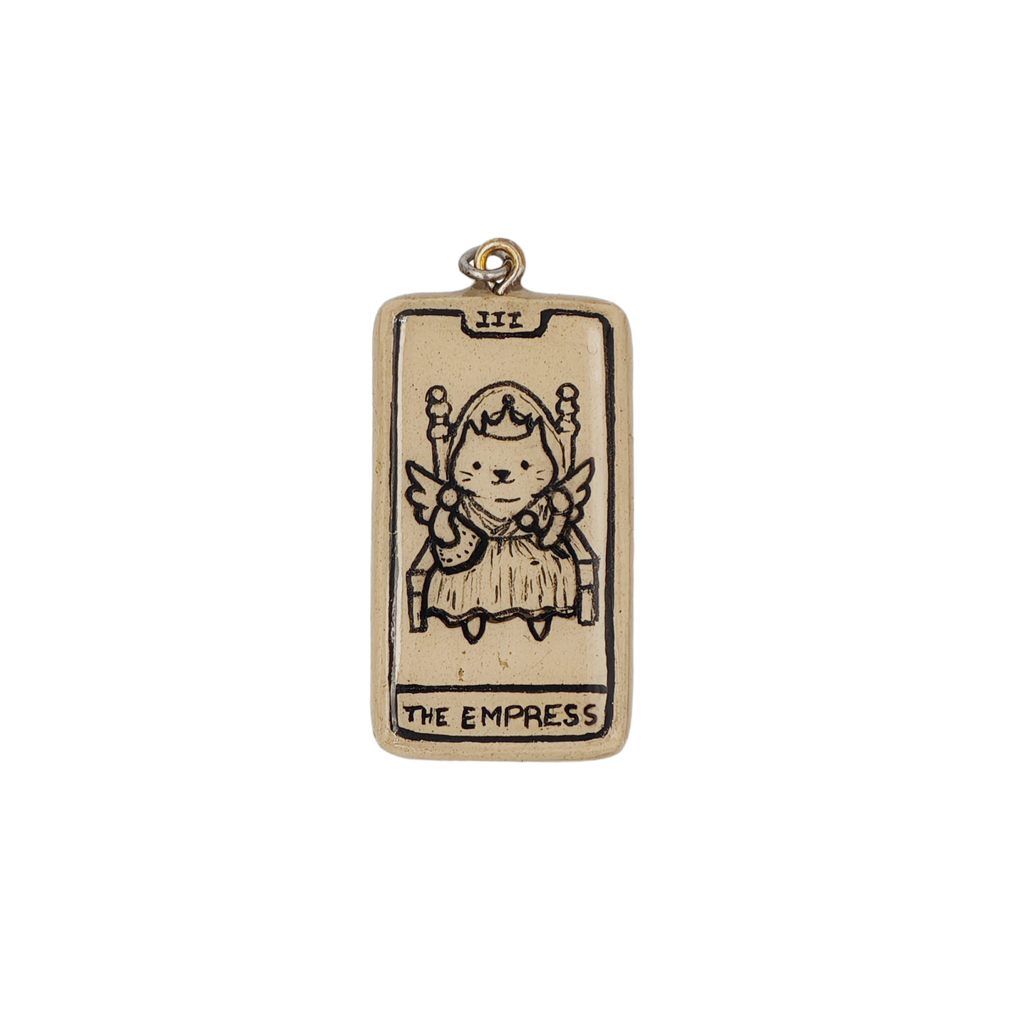 Air-dry clay Tarot charm: The Empress